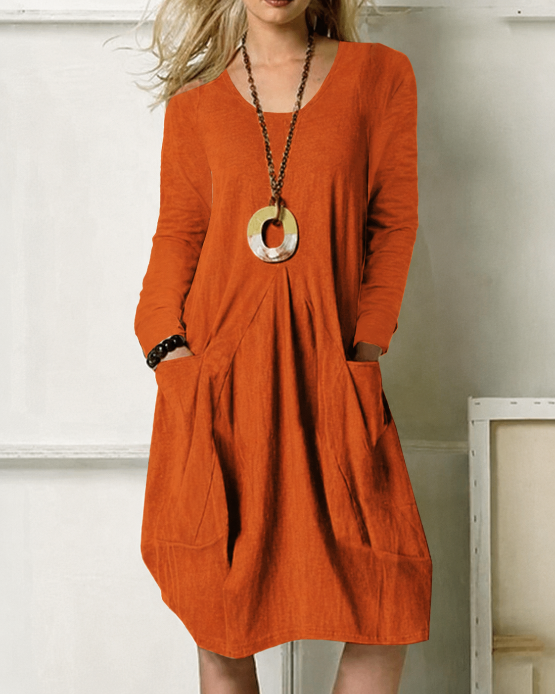 Eulalie - Robe Élégante à Poches Amples