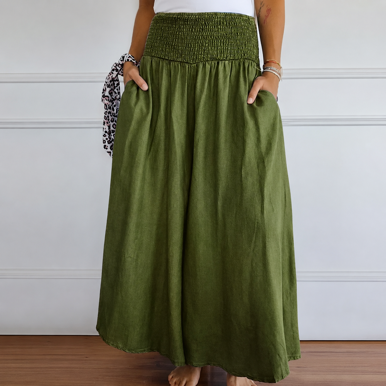 Laurine - Pantalon Décontracté Taille Haute