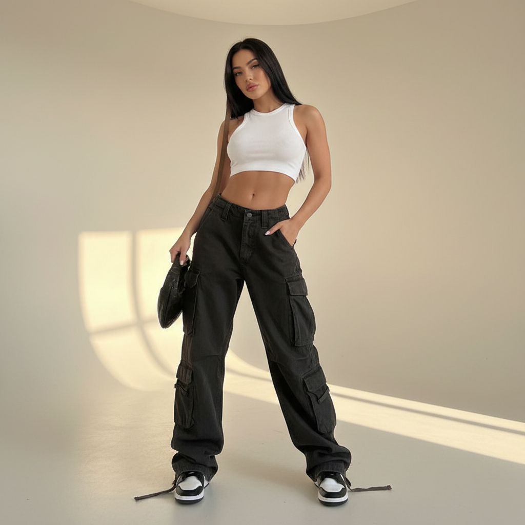 Kamley - Pantalon Cargo Ample et Stylé