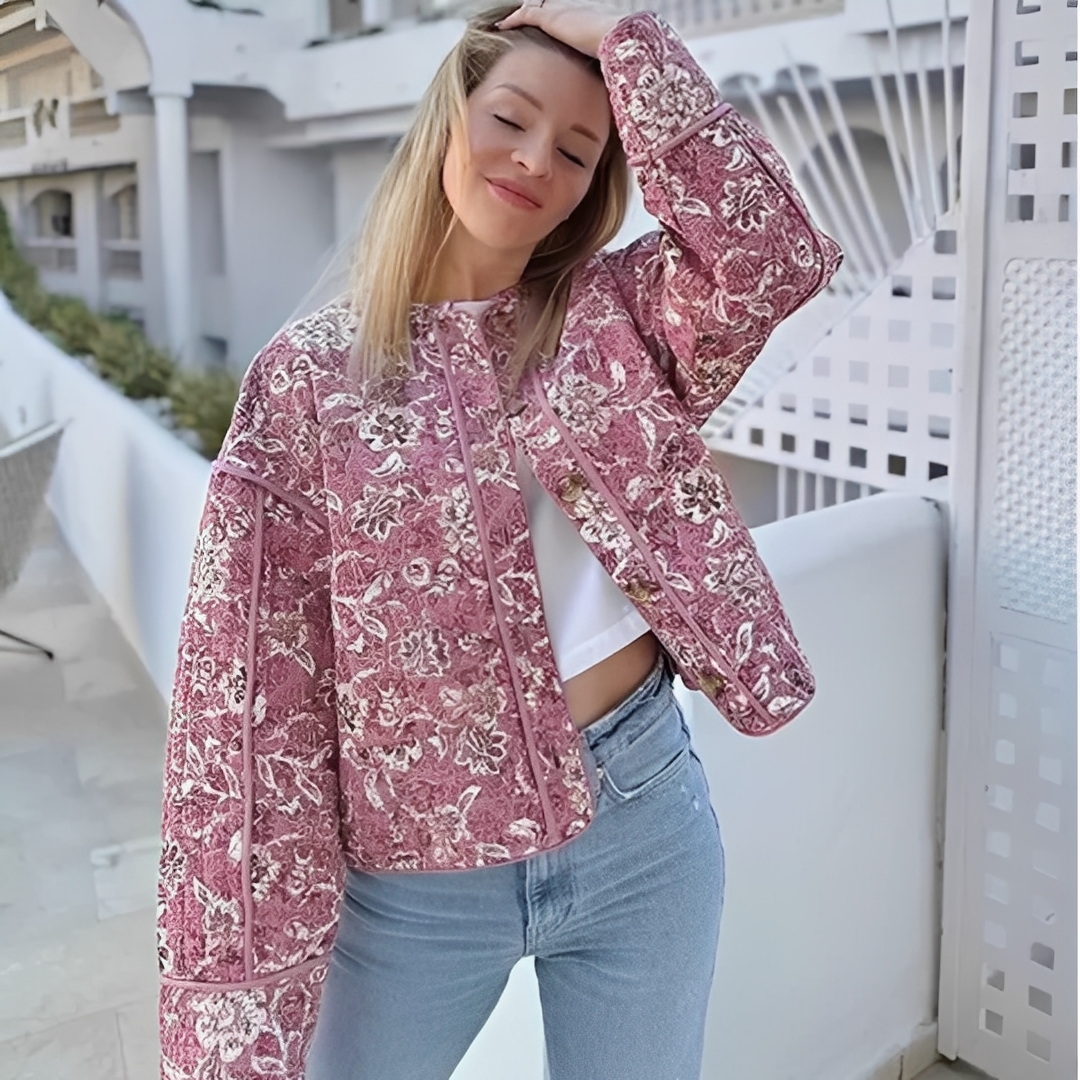 Jelica - Warme und bequeme Blumenjacke für Damen