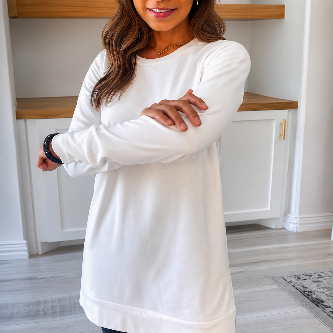 Magali - Chemise Élégante à Col Rond