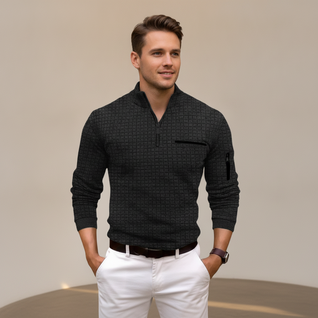 Andrey - Chemise chic avec demi-fermeture éclair