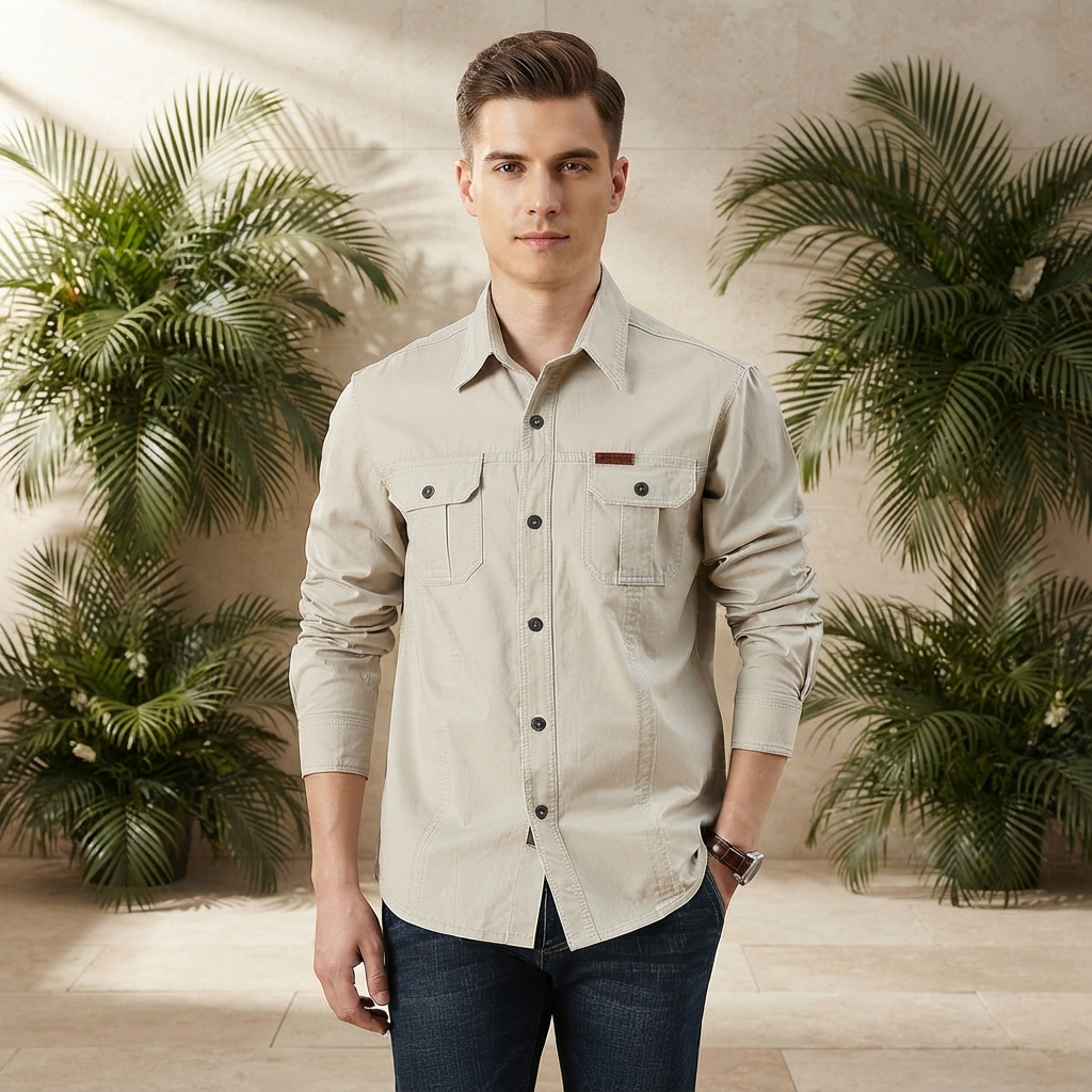 Hayden - Chemise Cargo à Manches Longues avec Poches Multiples