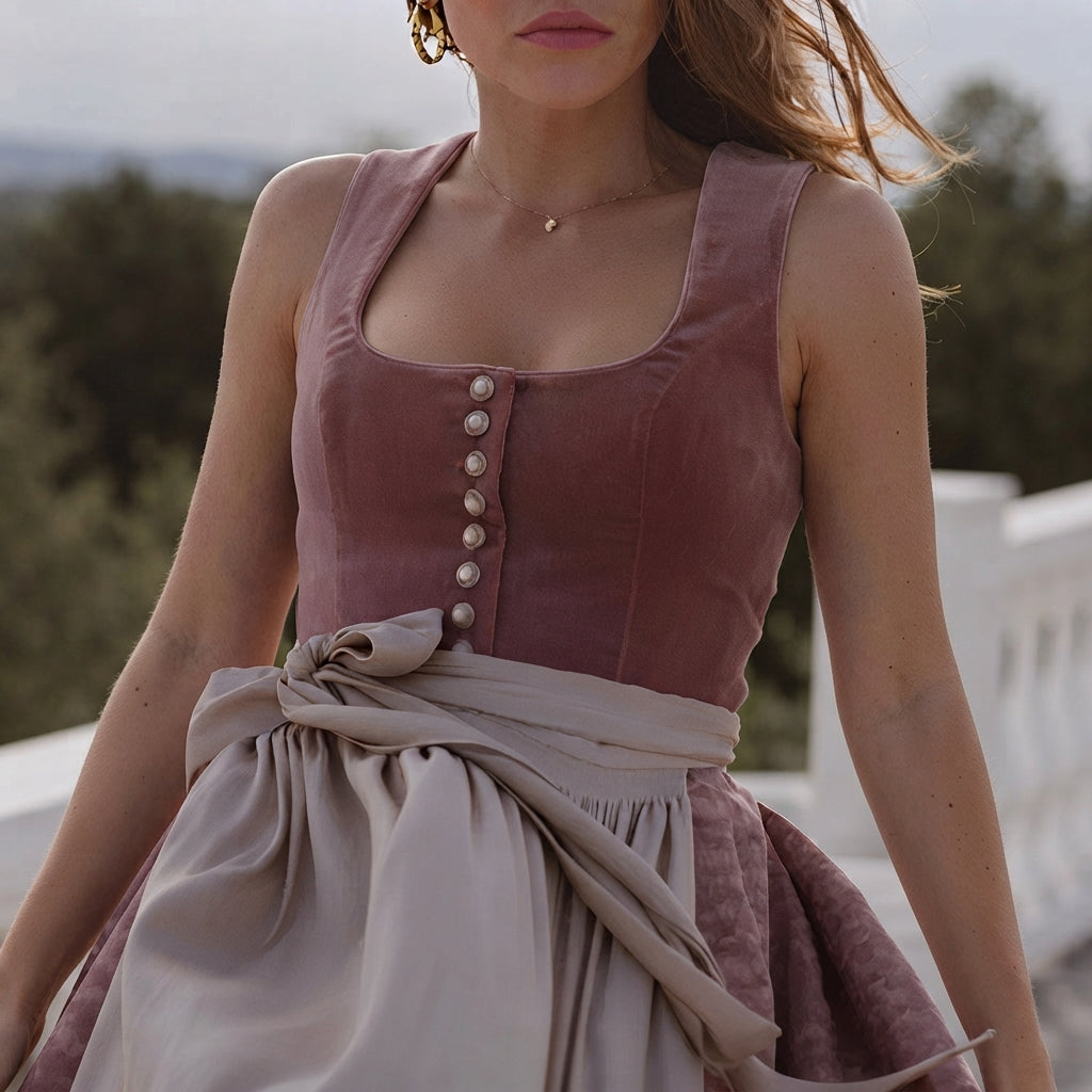 Greta - Dirndl élégant avec encolure carrée