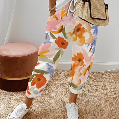 Jacinthe - Trousers for women with drawstring, comfortable