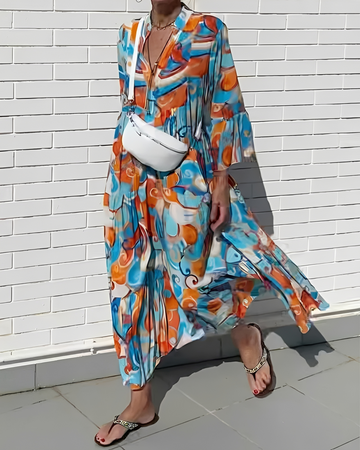 Giana - Robe midi décontractée à encolure en V