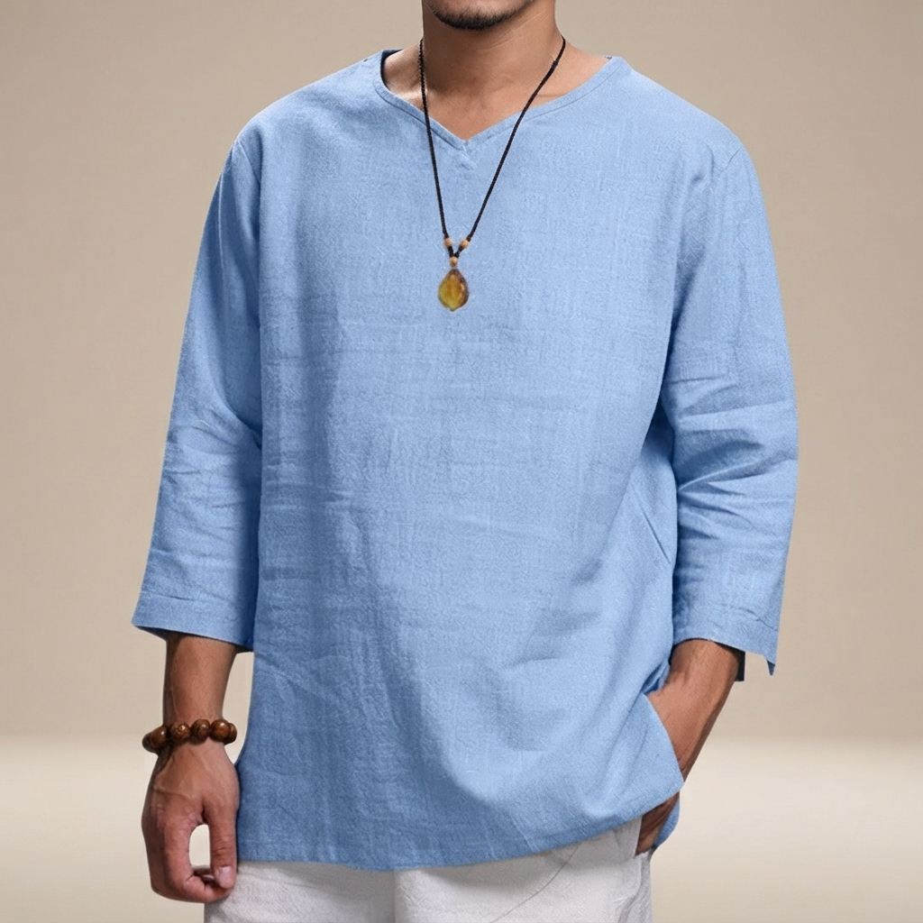 Edwin - Chemise Large à Col V Décontracté