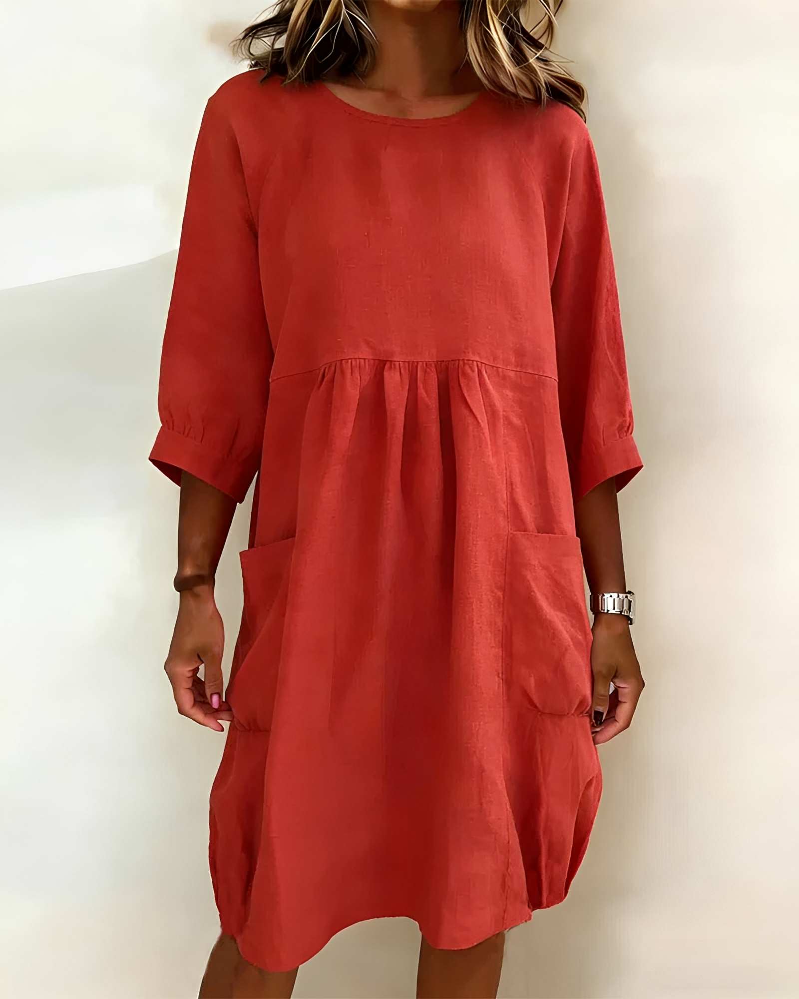 Shadia - Robe Midi Ample et Décontractée