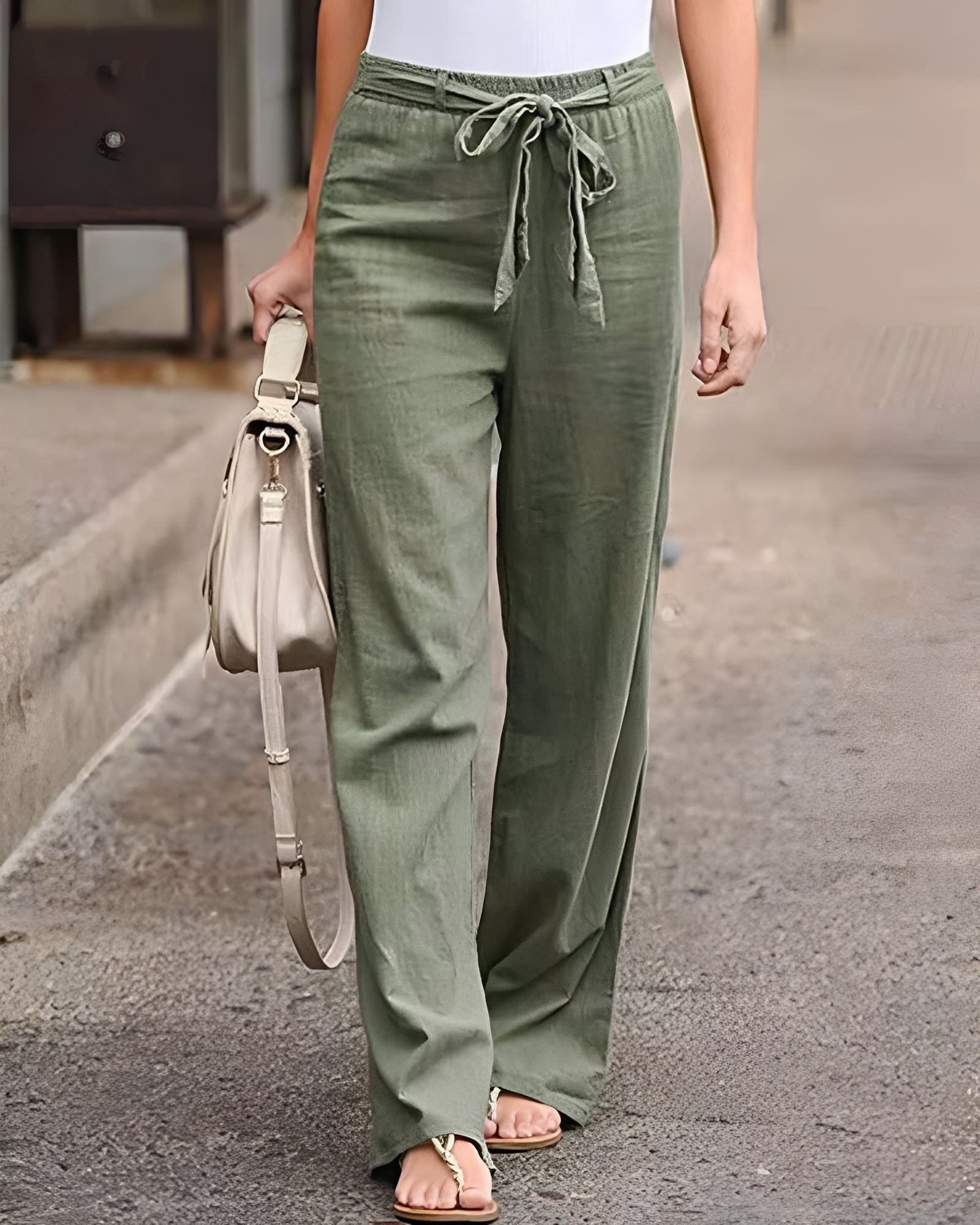 Saniyah - Pantalon avec Taille Extensible et Cordon