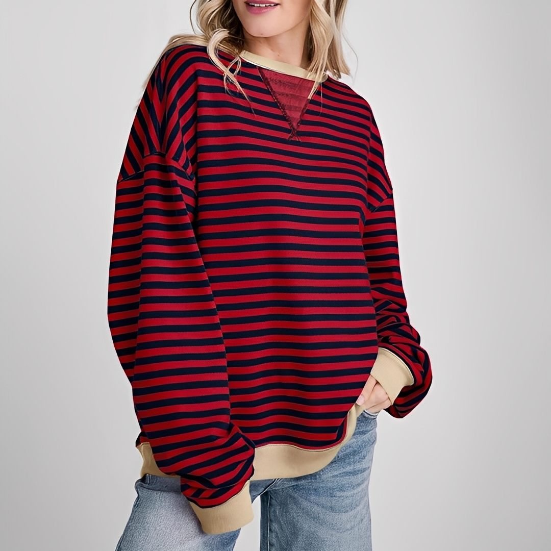 Pénélope - Pull large à rayures pour femme