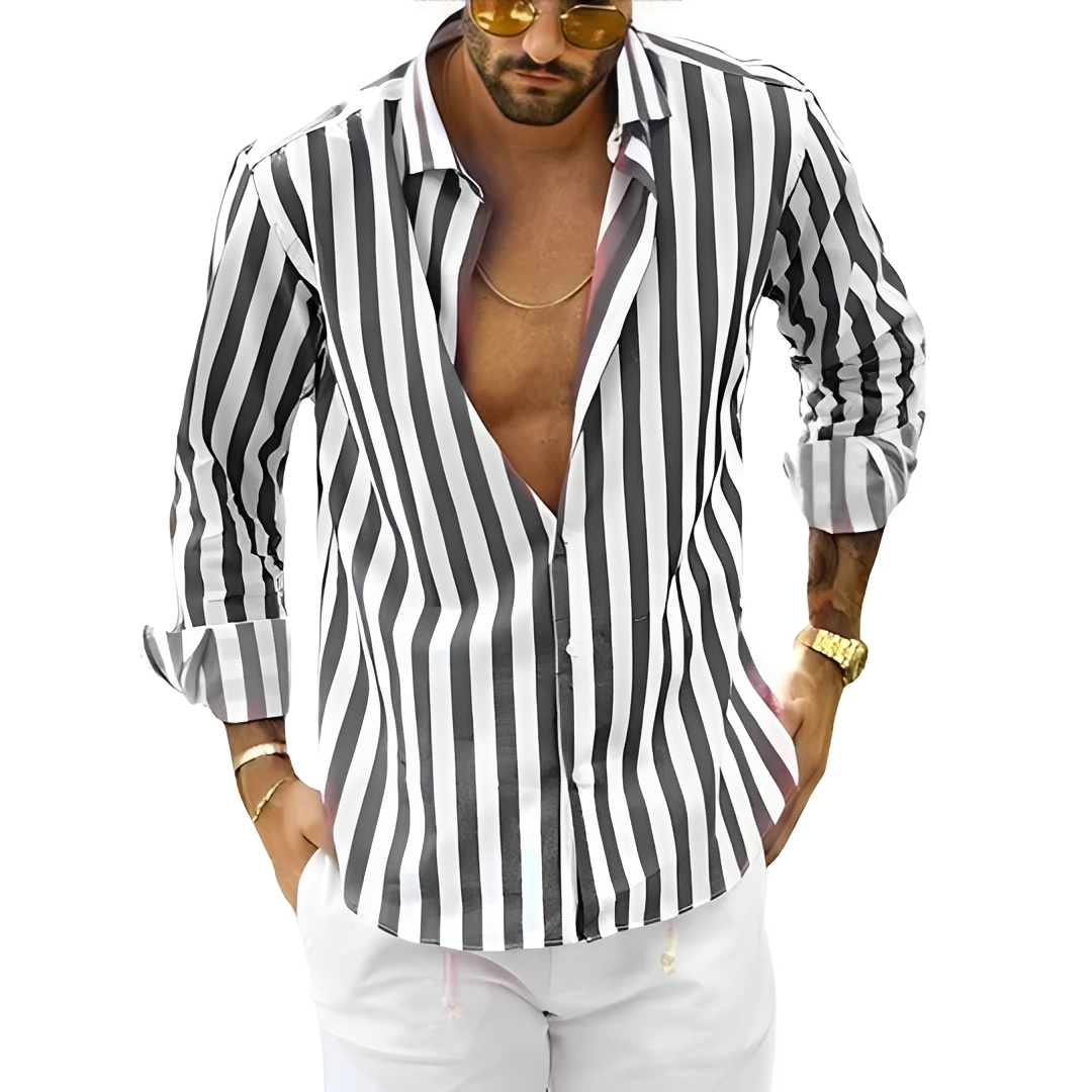 Roldan - Chemise d'été pour homme à rayures