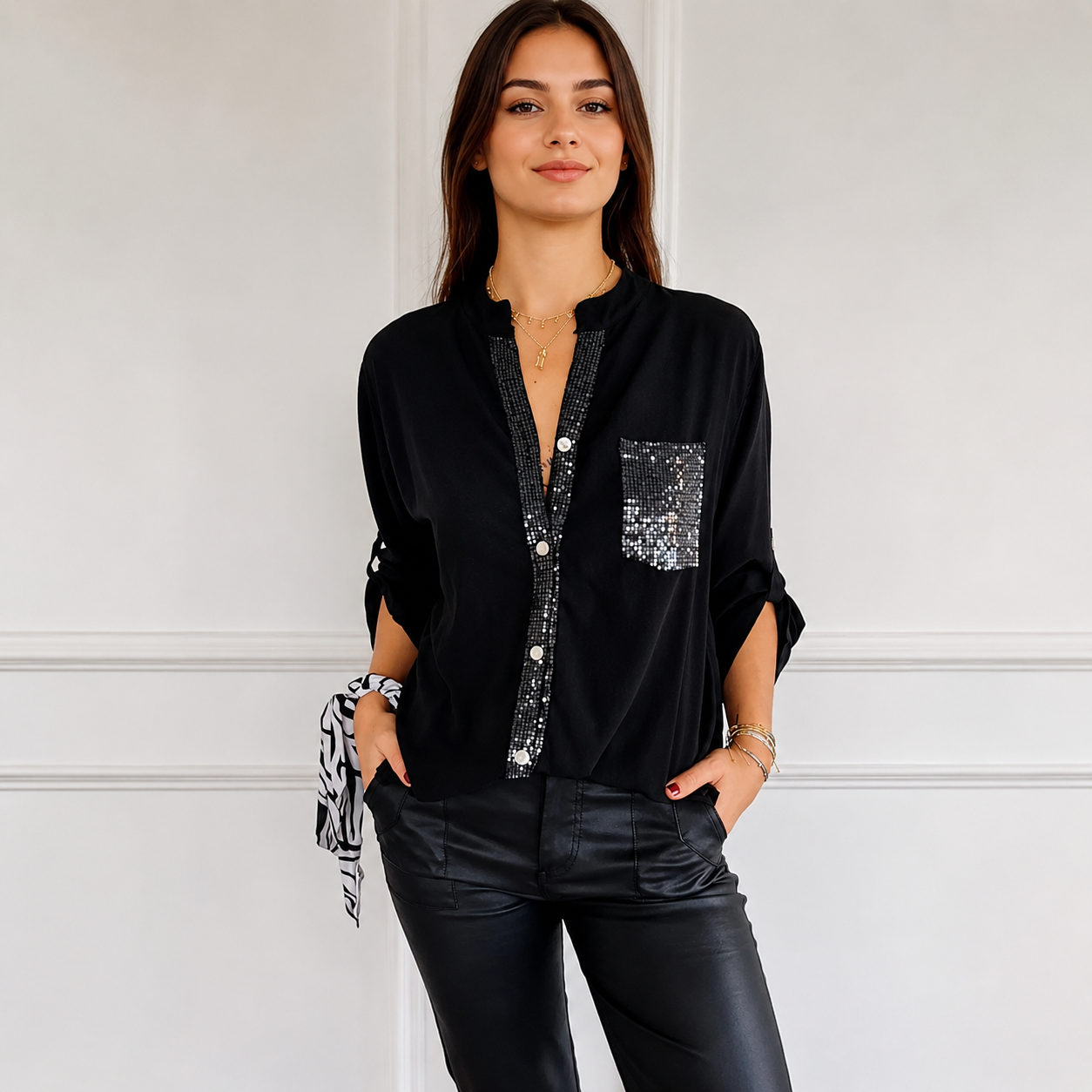 Chalise - Blouse Chic à Boutons