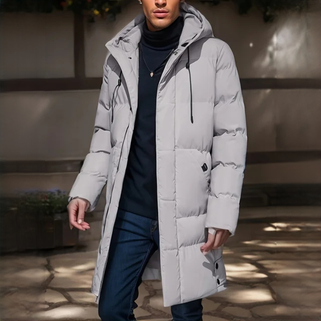 Enand - Manteau d'hiver à capuche à la mode pour homme