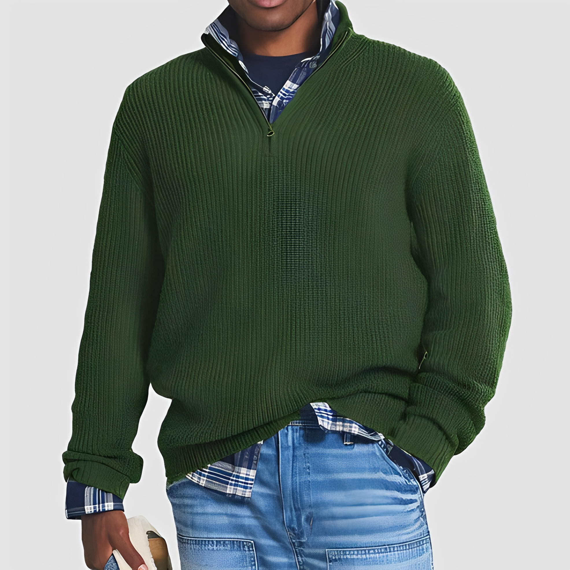 Constantine - Pull confortable avec fermeture éclair pour hommes