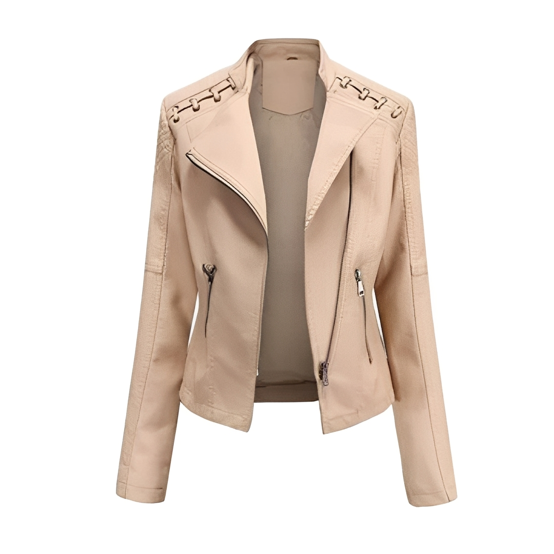 Kortney - Refined leather jacket for women