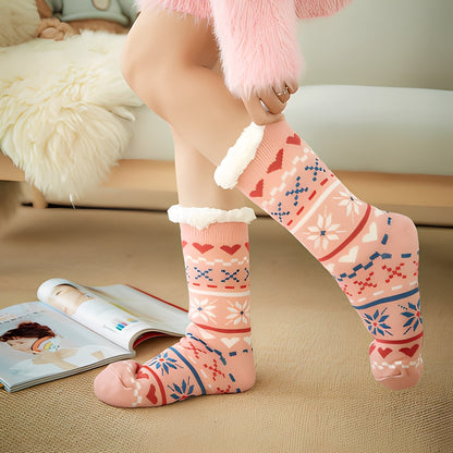 Clarice - Chaussettes de Noël mi-mollet élégantes pour femmes