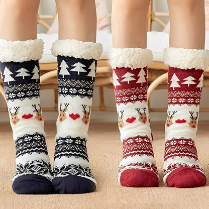 Kassia - Chaussettes chaudes de Noël pour femmes