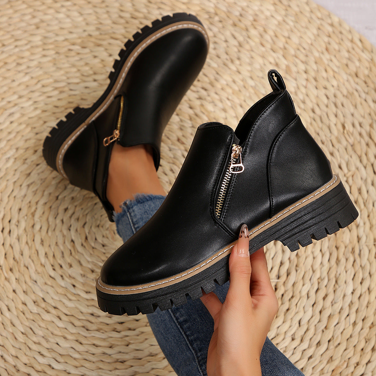 Rowanne - Bottines élégantes avec fermeture éclair pour femmes