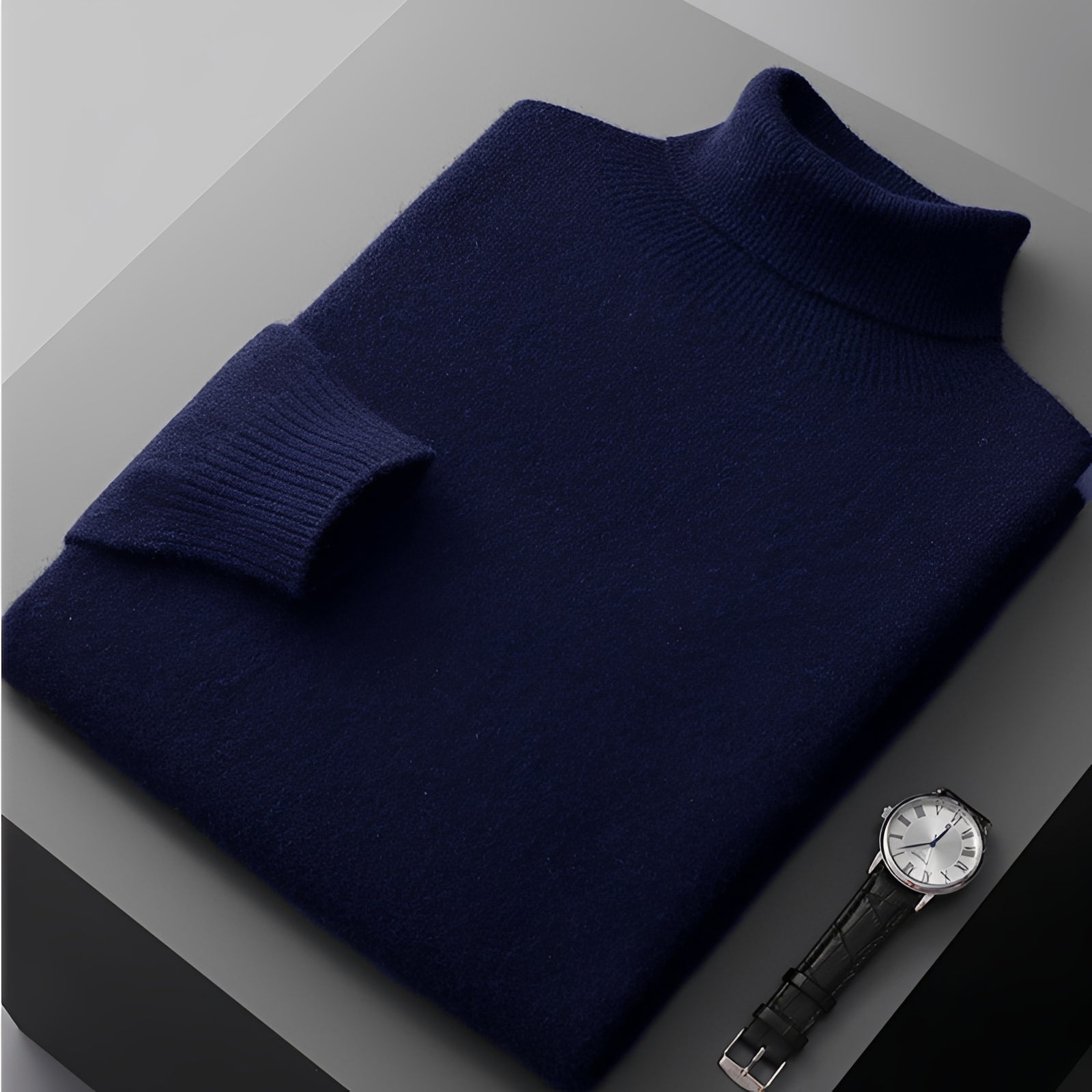 Adrian - Pull large col roulé pour hommes