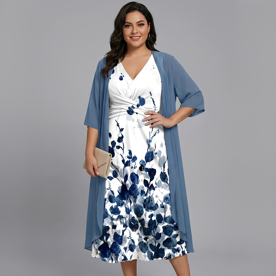 Florentina - Robe Midi Aérée en Deux Pièces