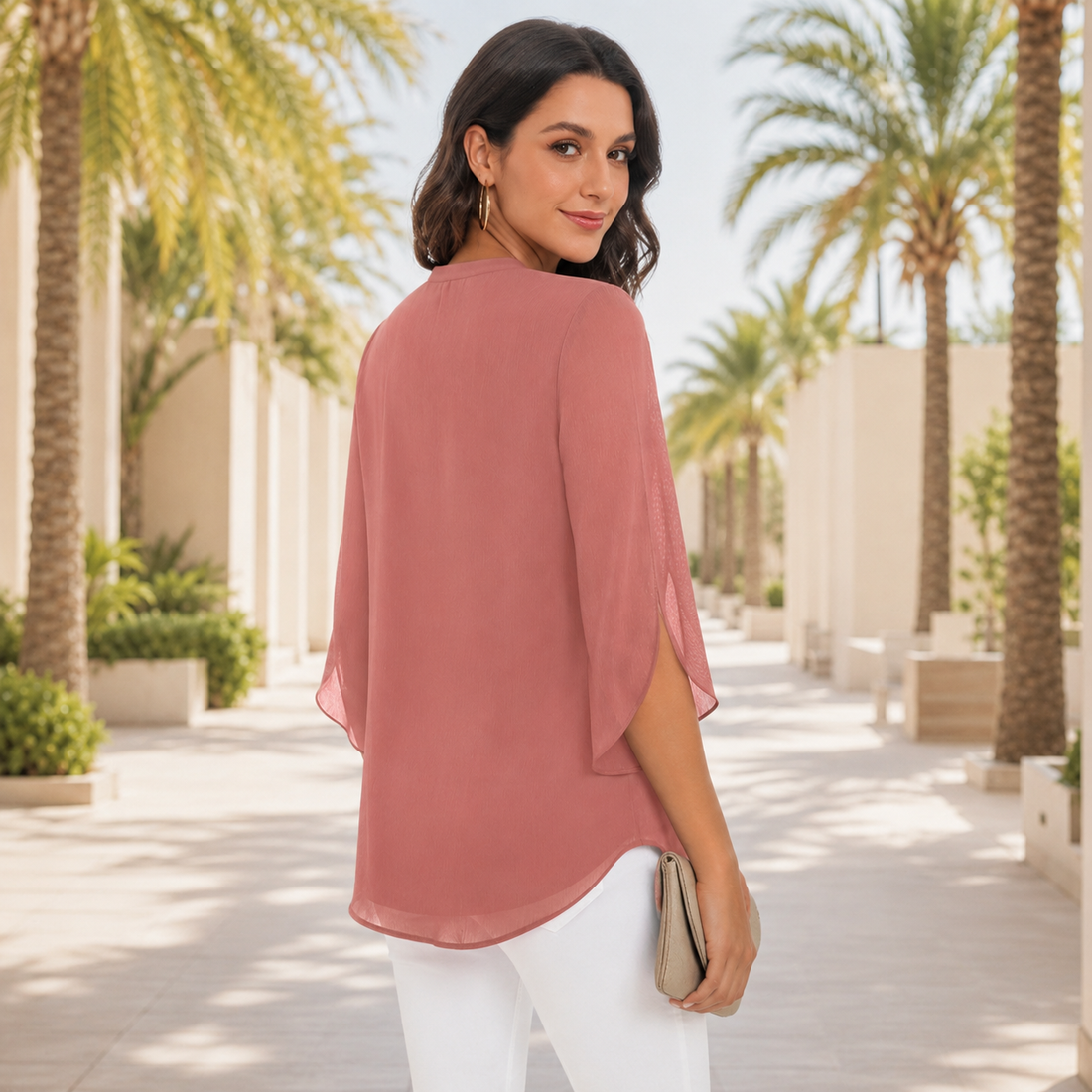 Arsine - Blouse élégante à coupe ample et col en V
