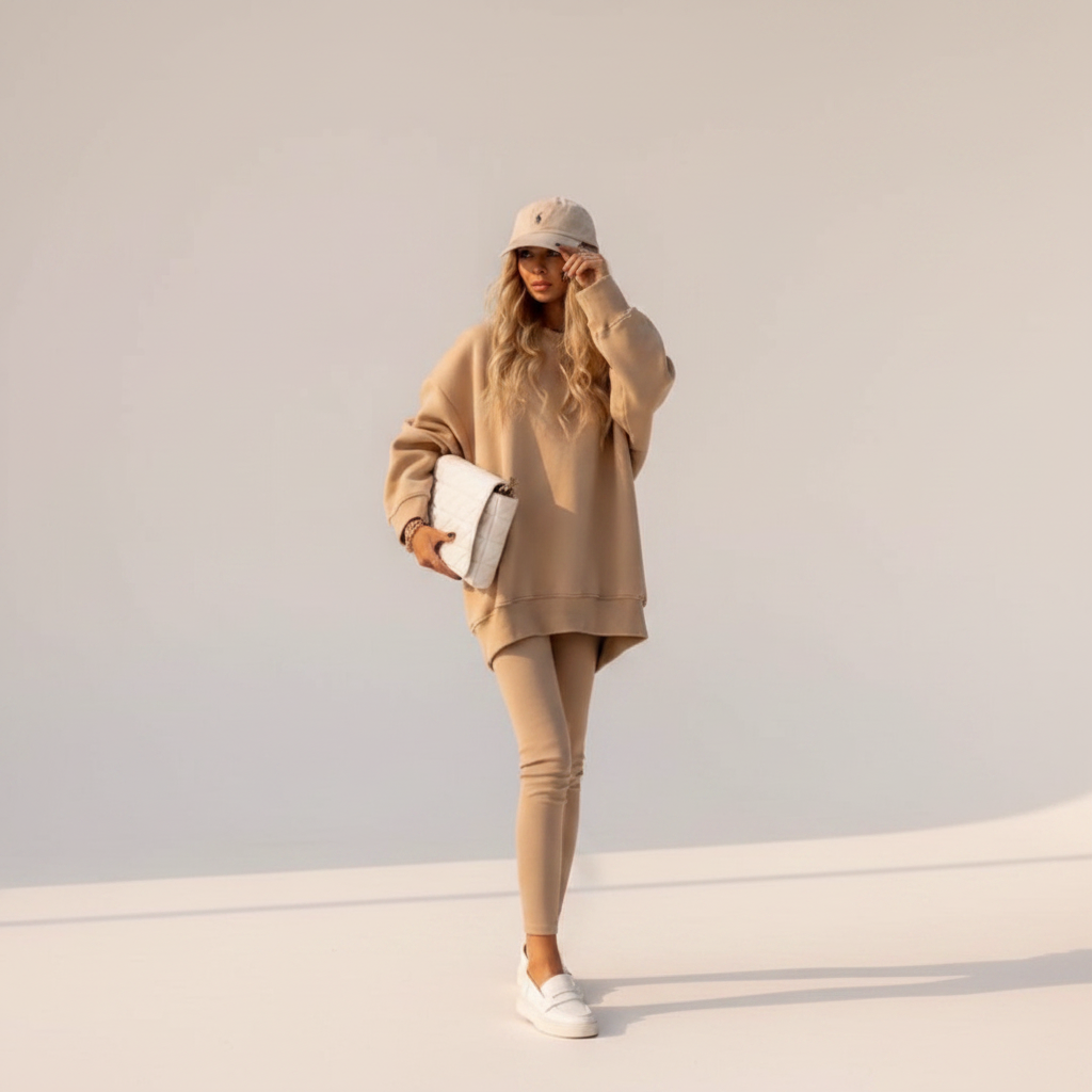 Jashanna - Ensemble Pantalon Oversize à Manches Longues
