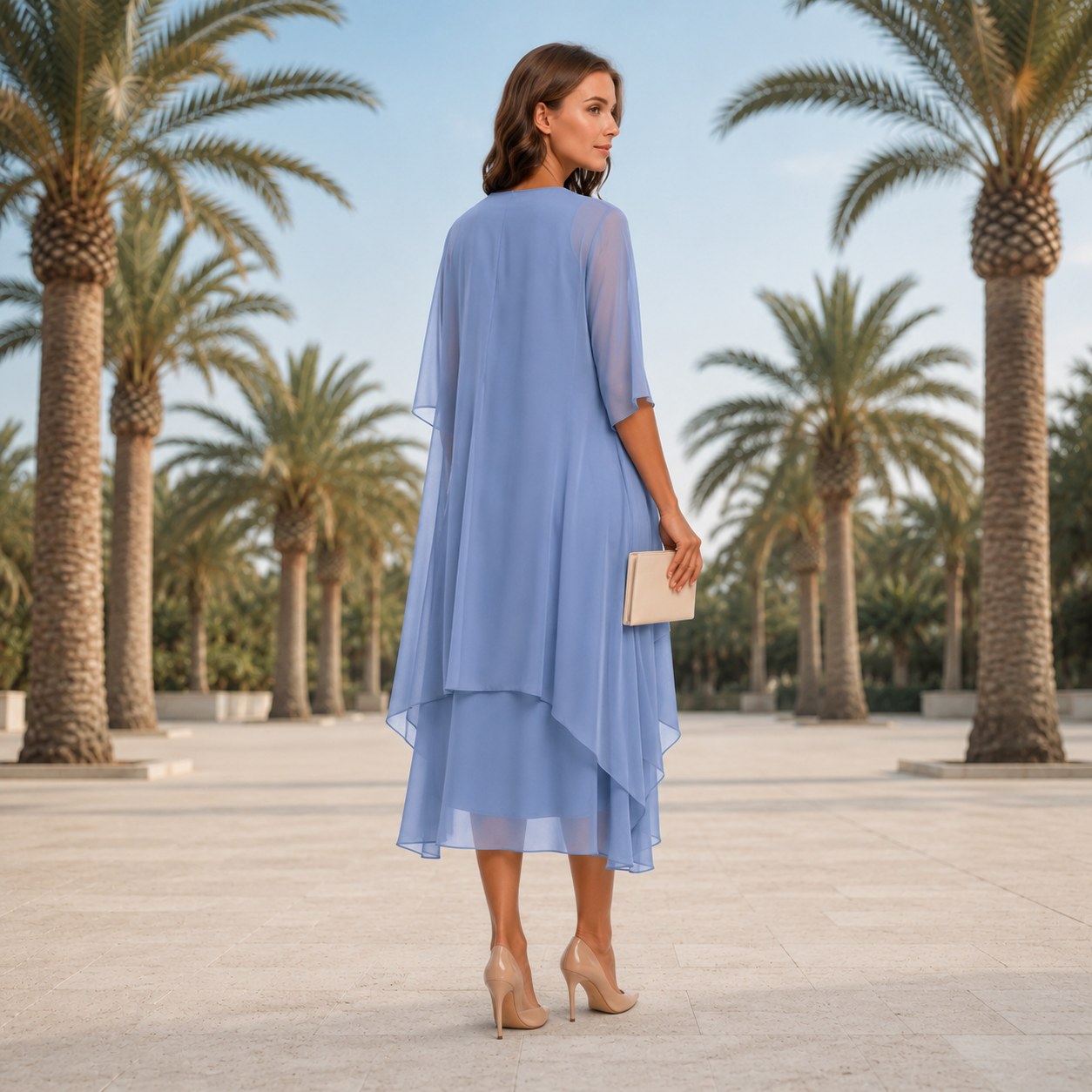 Krystal - Robe midi élégante deux pièces