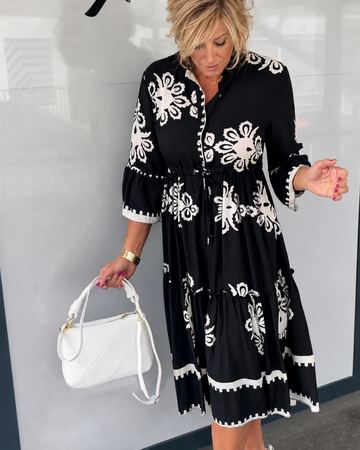 Lelia - Robe Chic à Demi-Boutons