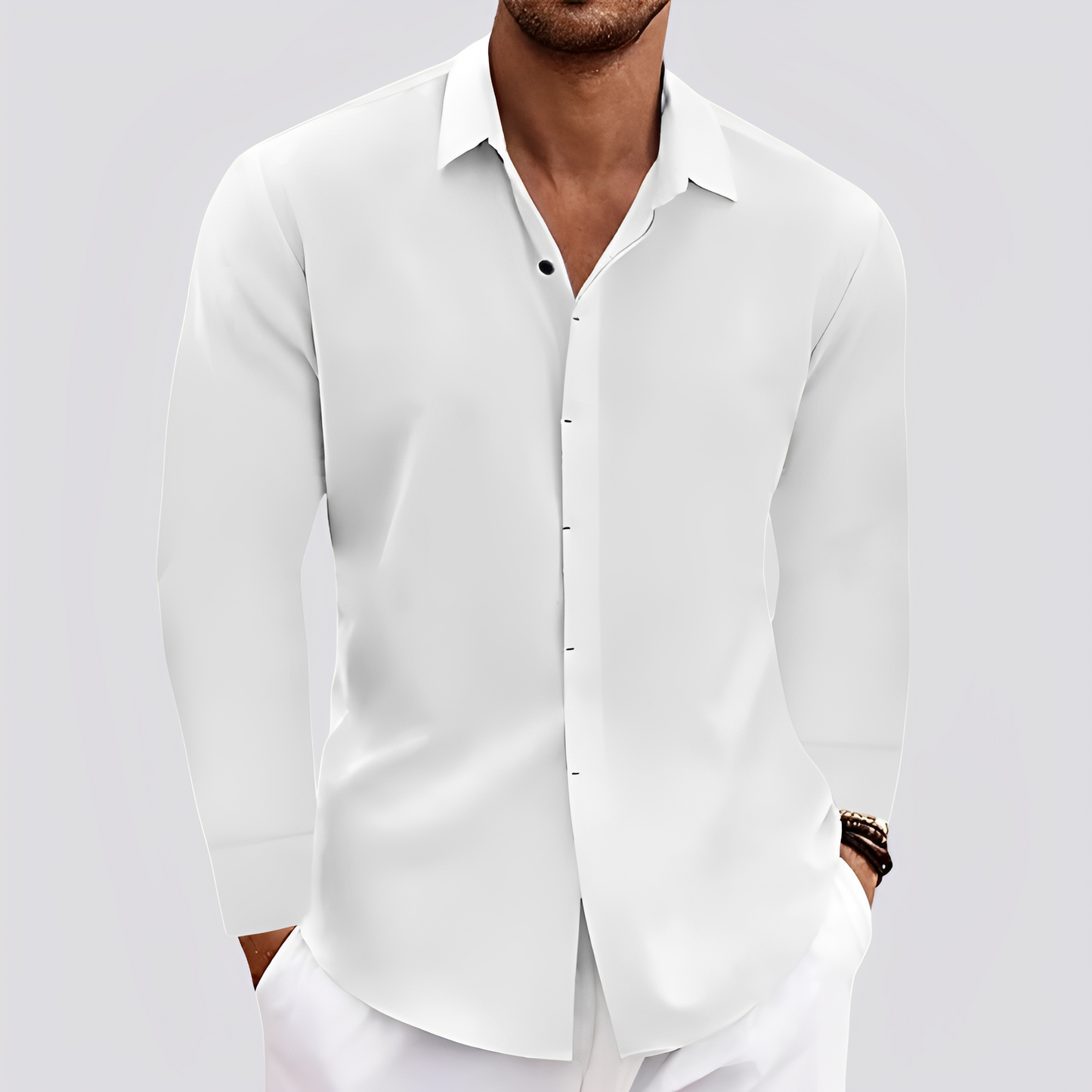 Felix - Hemd mit langen Ärmeln aus Leinen für Herren