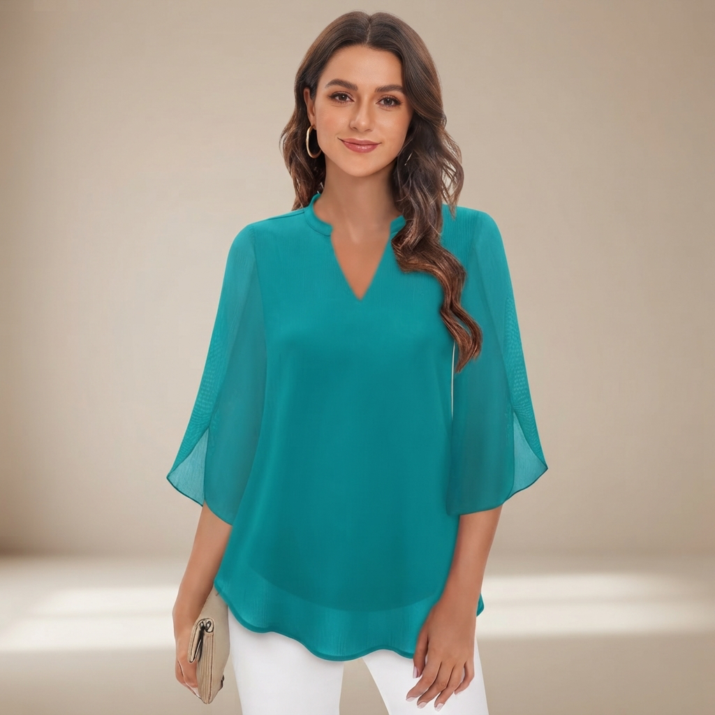 Arsine - Blouse élégante à coupe ample et col en V