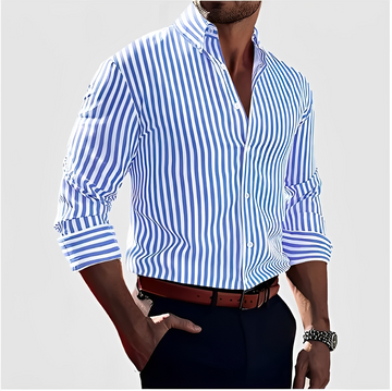 Kelric - Chemise Décontractée à Rayures et Boutons