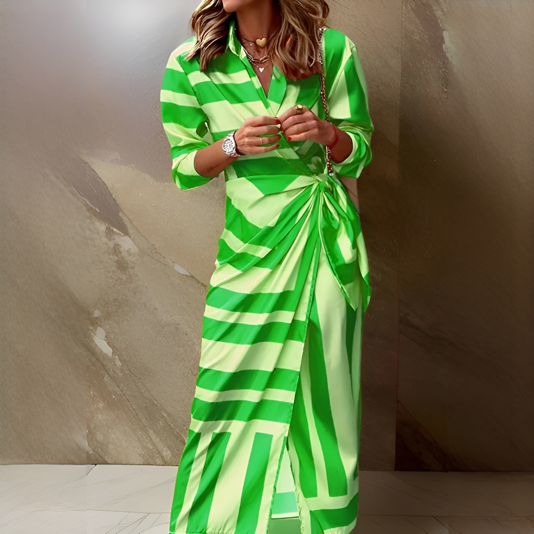 Emily - Robe Élégante et Stylée à Rayures