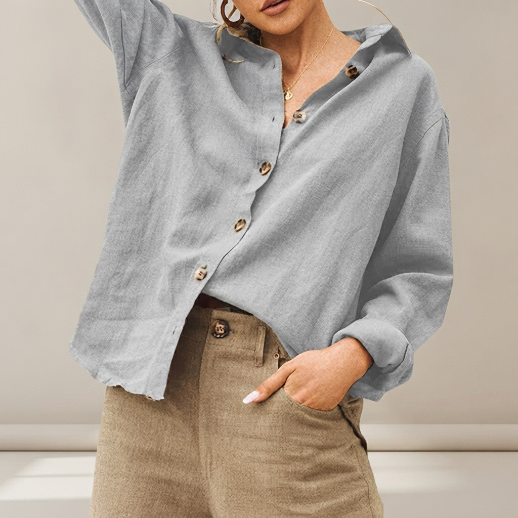 Jordilyn - Chemise Décontractée à Boutons