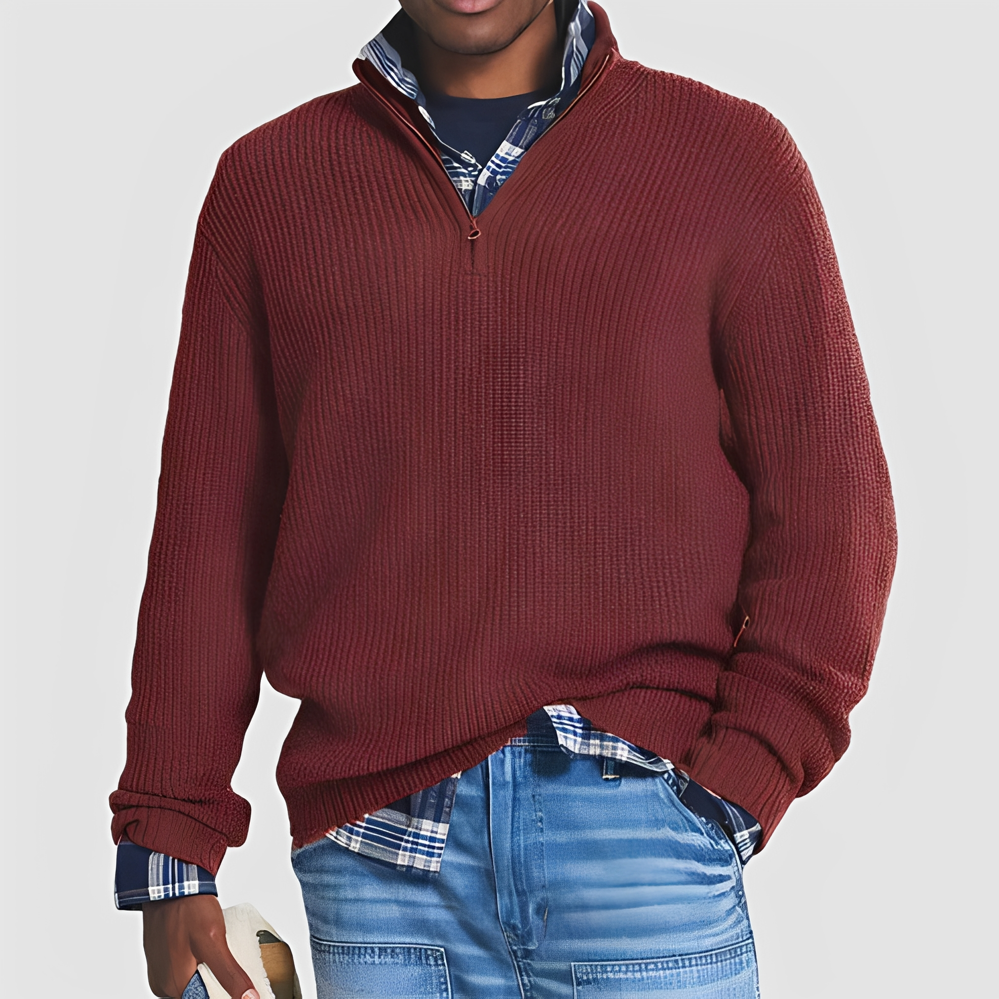 Constantine - Pull confortable avec fermeture éclair pour hommes