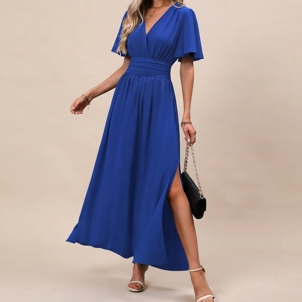 Leyli - Robe Midi Élégante Fendue