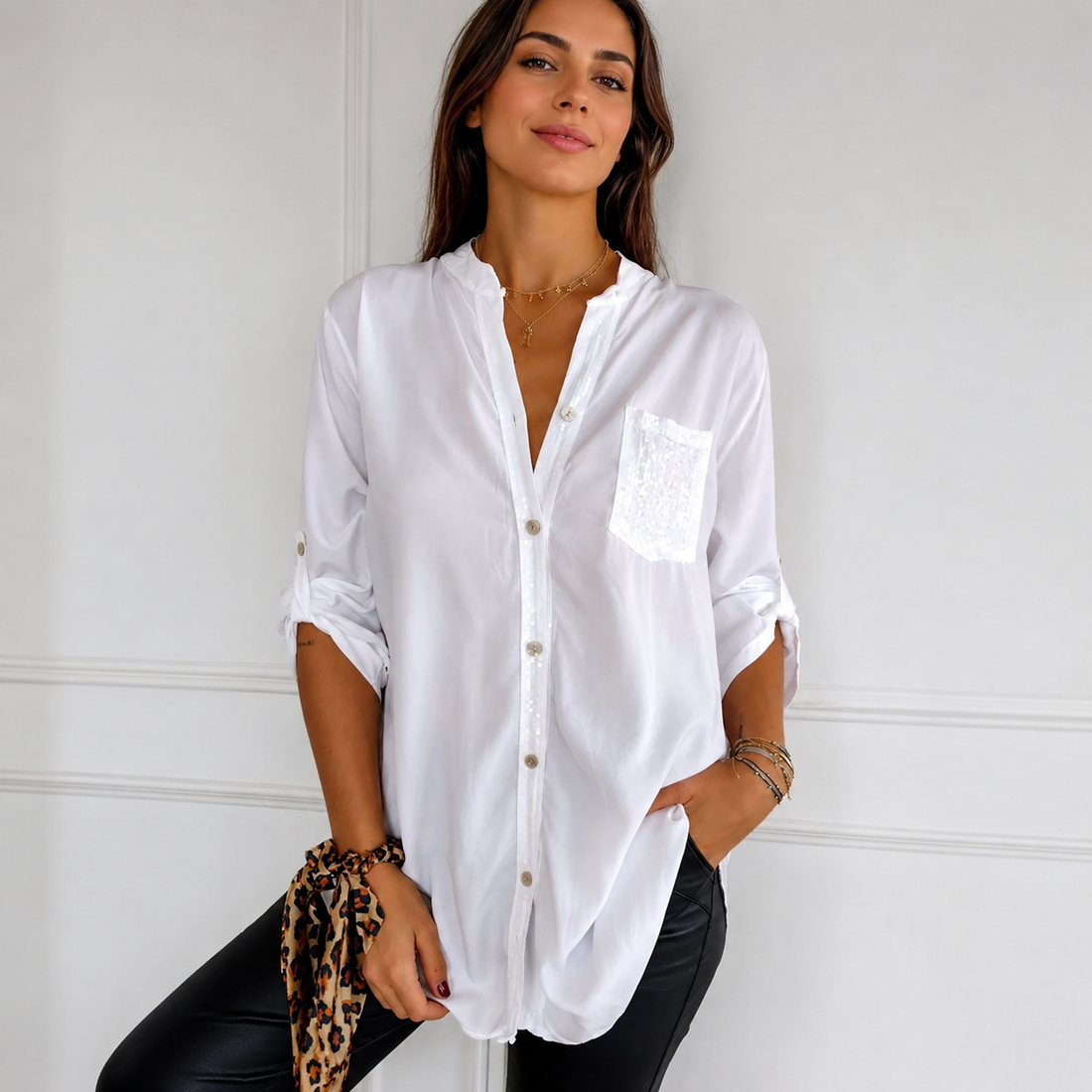 Chalise - Blouse Chic à Boutons