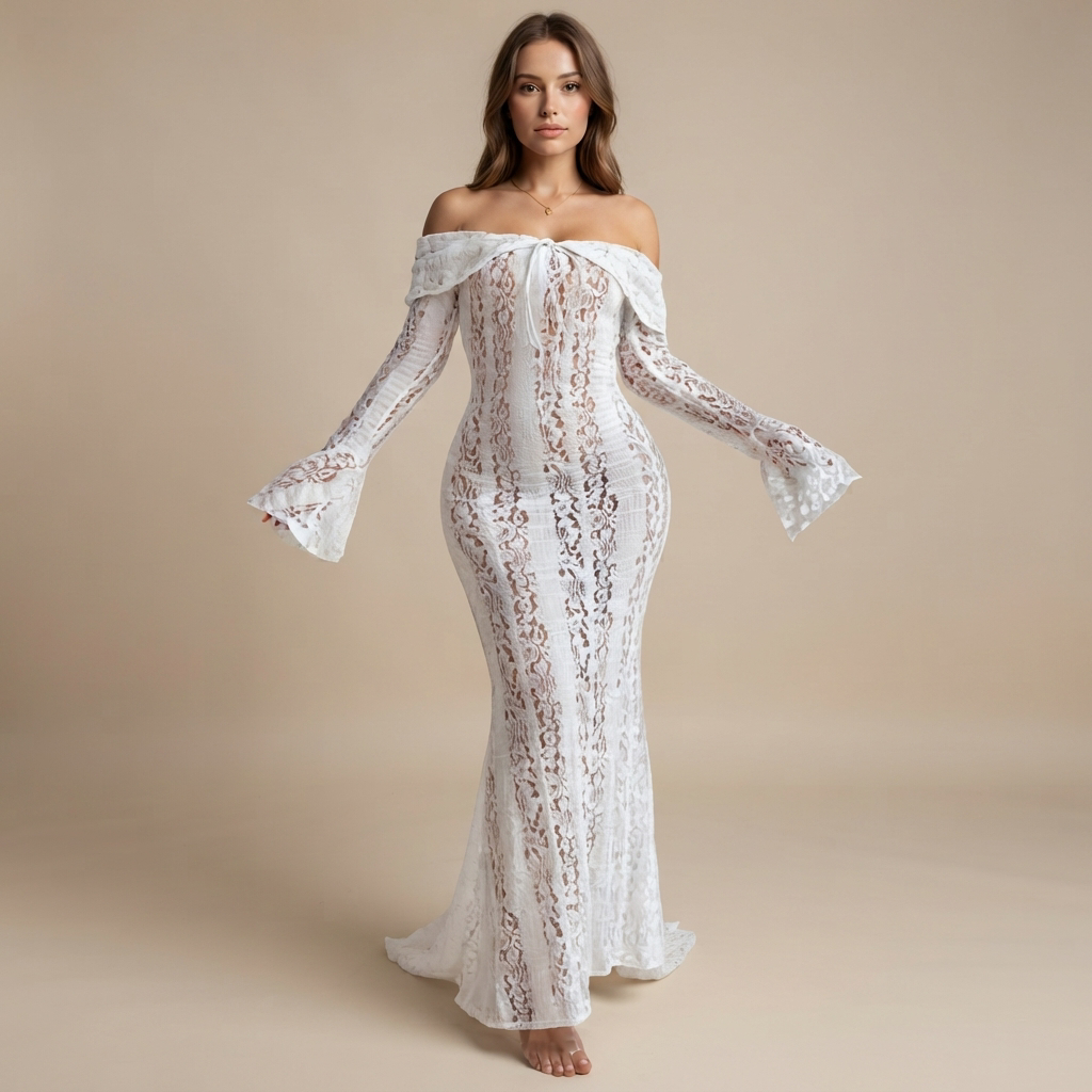 Juliana - Robe maxi élégante à lacets