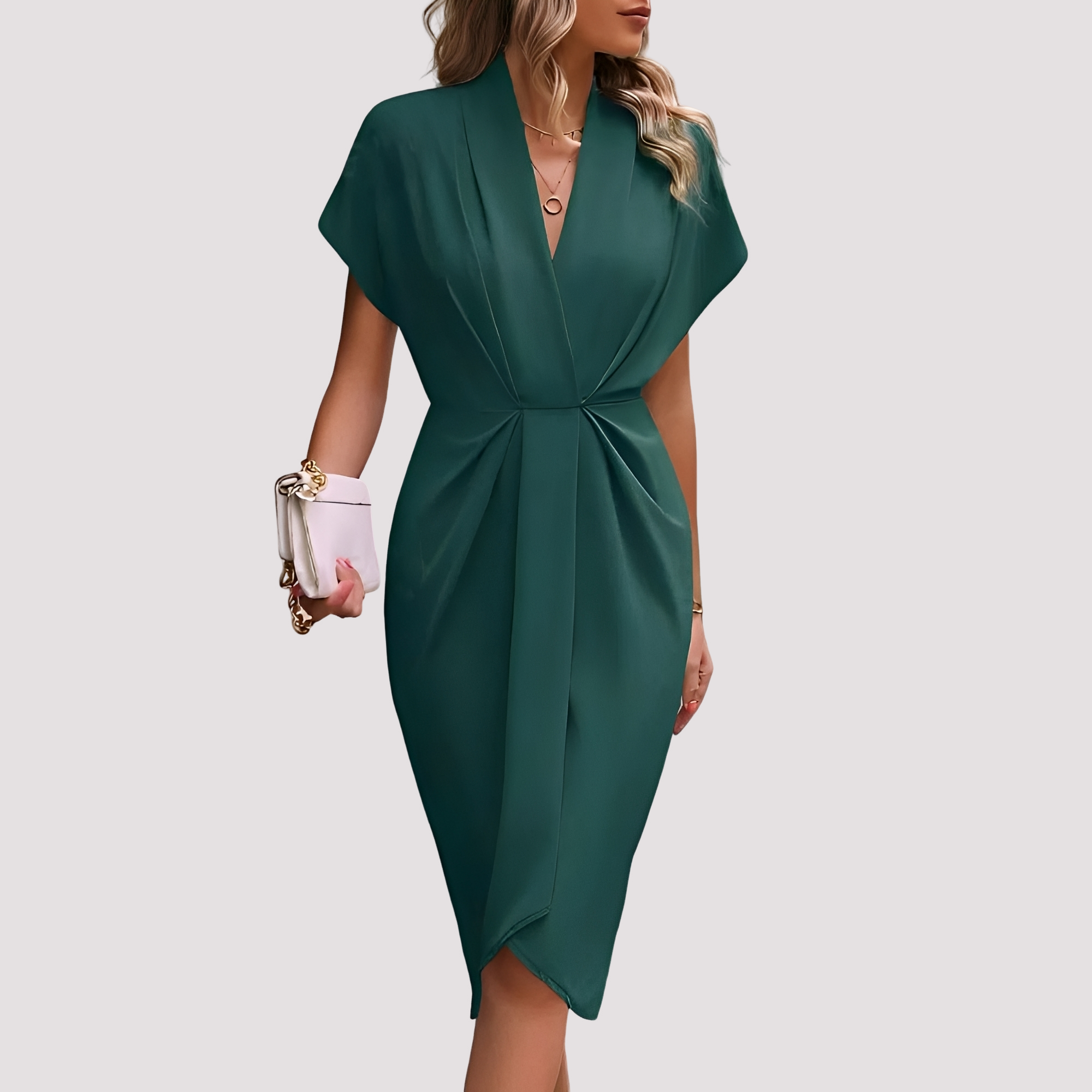 Gwen - Robe Midi Chic avec Fente