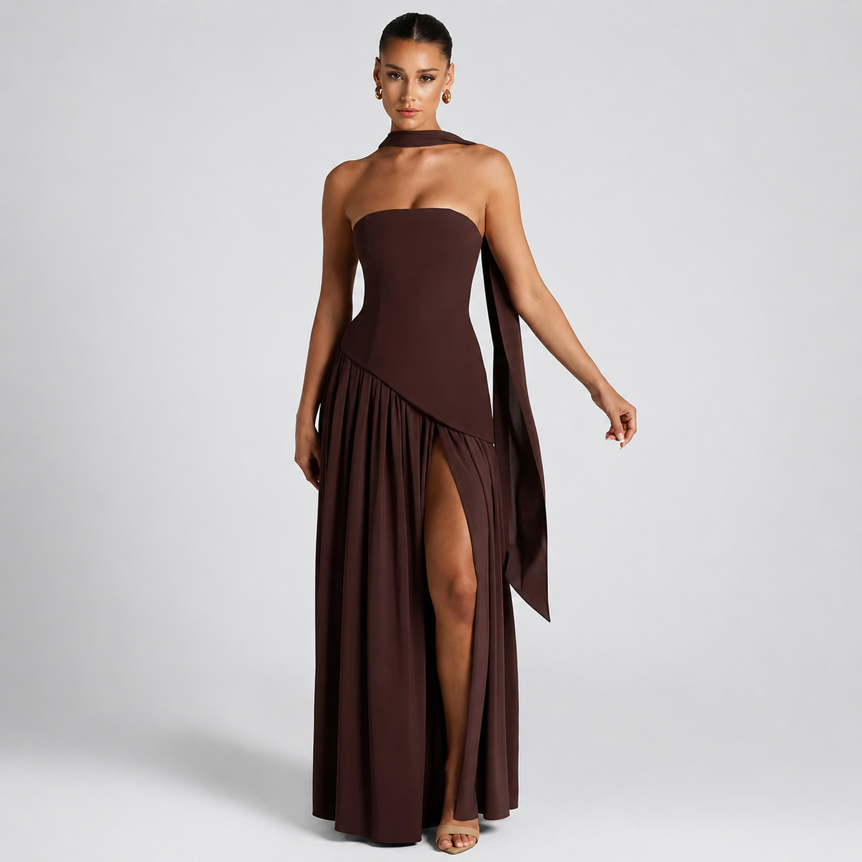 Fatimea - Robe Maxi Élégante Bustier