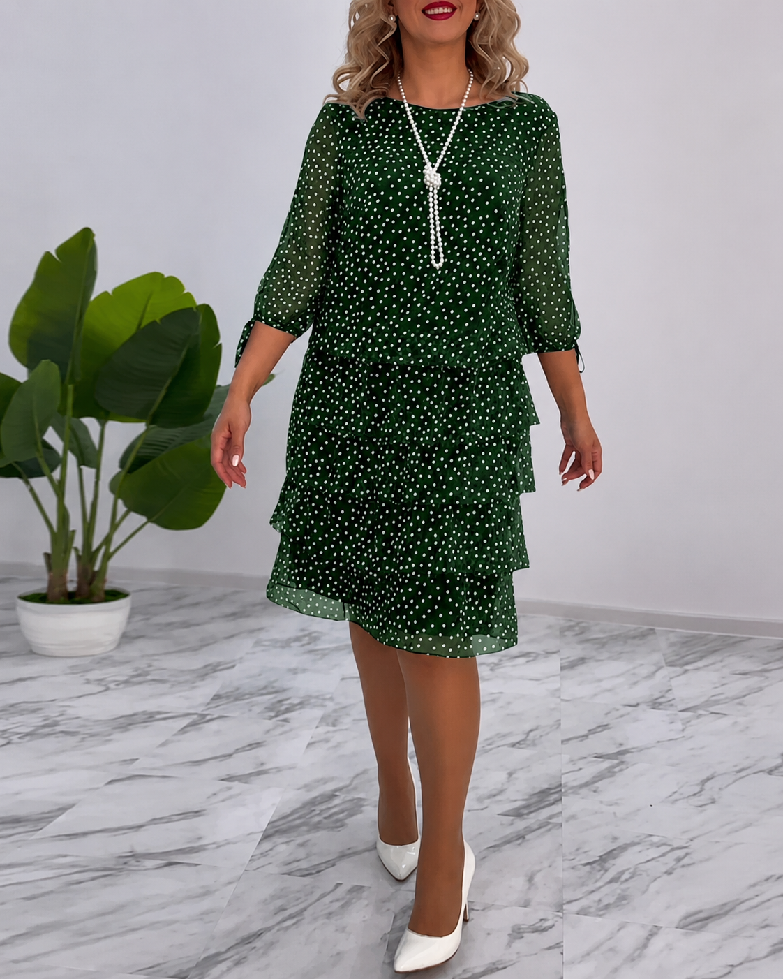 Bezia - Robe Midi Élégante à Couches