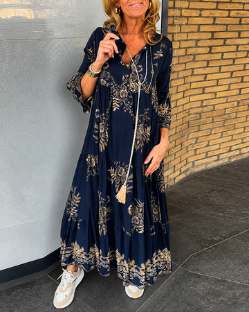 Bélise - Robe Vintage Ample à Col V