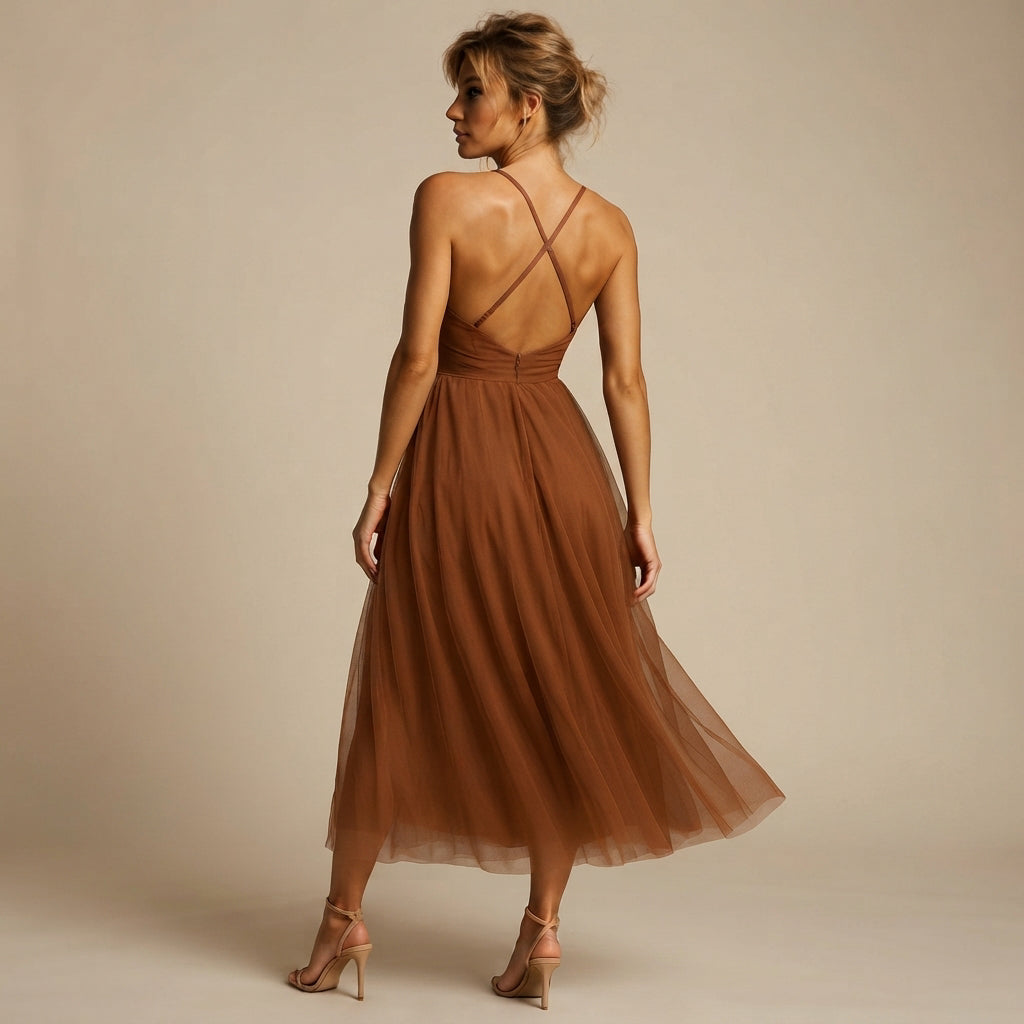 Cynthia - Robe Midi Élégante et Chic