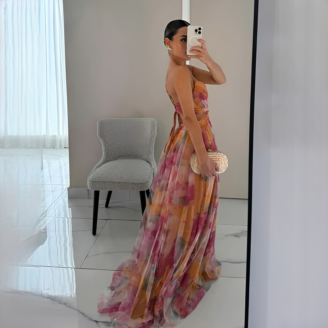Darrisha - Robe Maxi Élégante à Taille Croisée