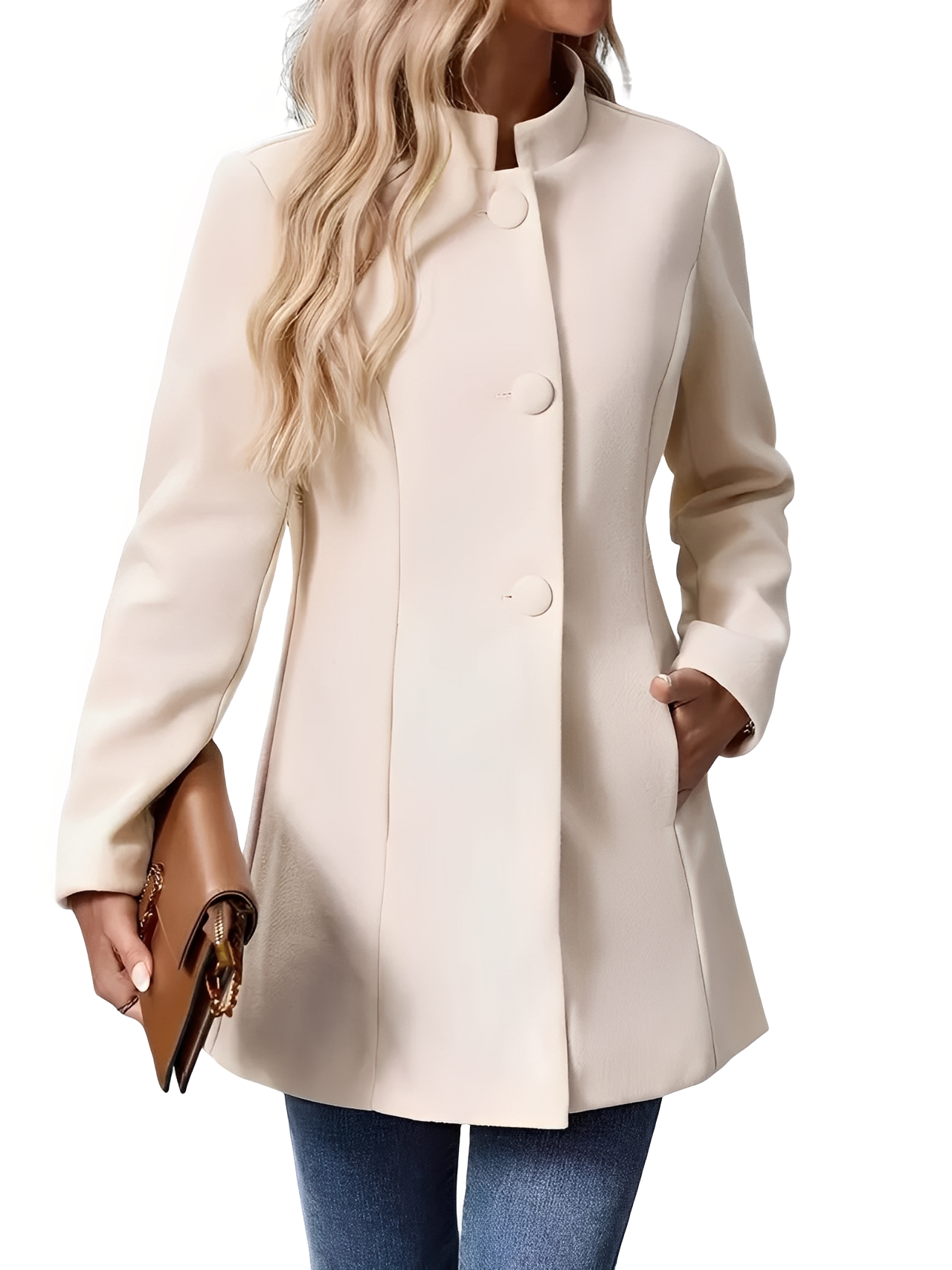 Kaitlyn - Veste élégante et ajustée avec boutons pour femmes