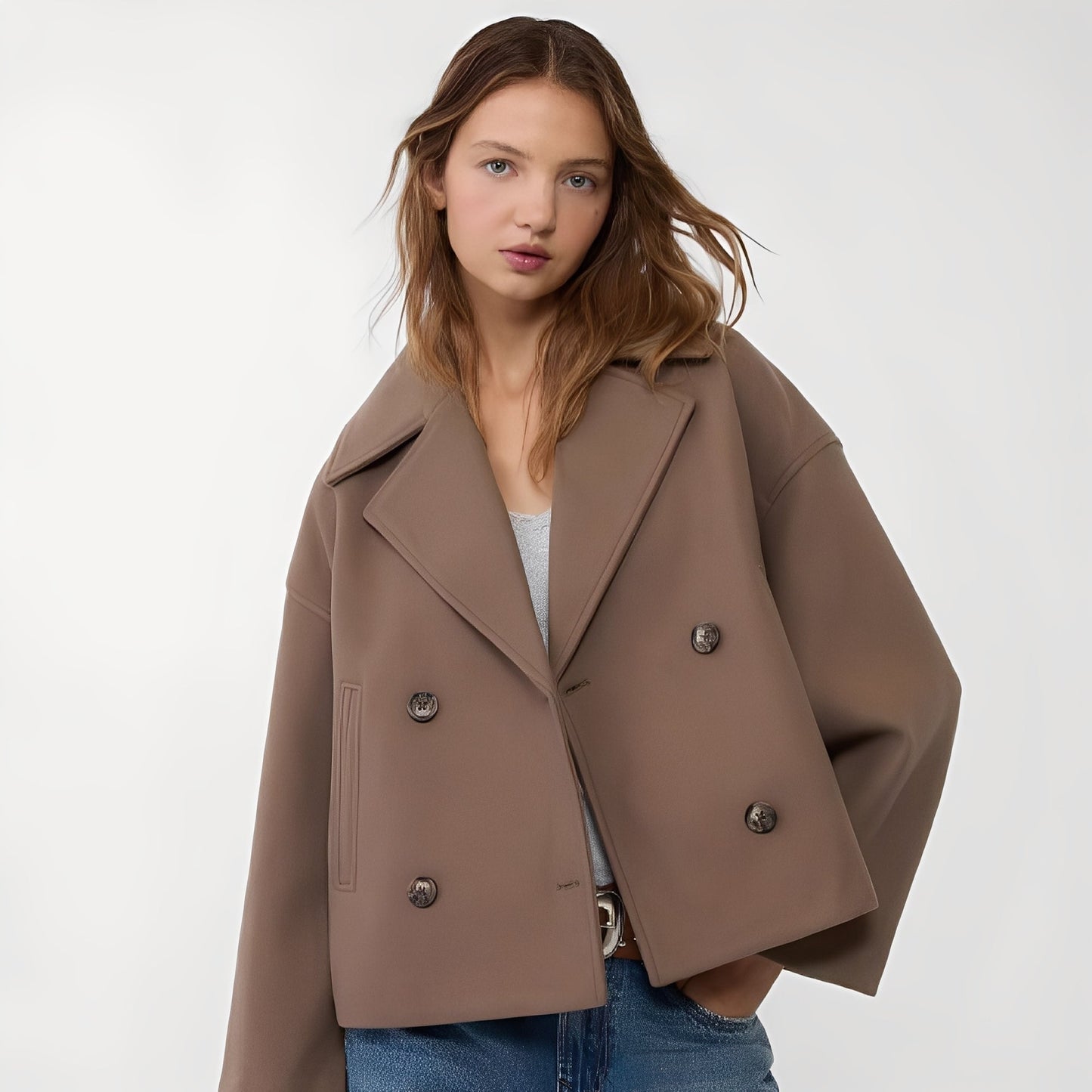 Abegail - Blouson court ample et décontracté pour femmes