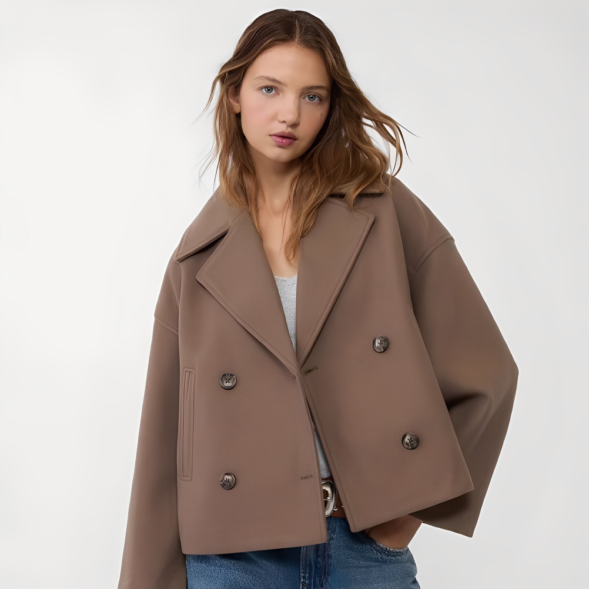 Abegail - Blouson court ample et décontracté pour femmes