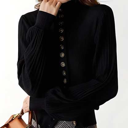 Adelyn - Pull-over décontracté pour femmes avec manches bouffantes