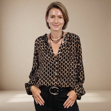 Zaida - Blouse décontractée avec patte de boutonnage