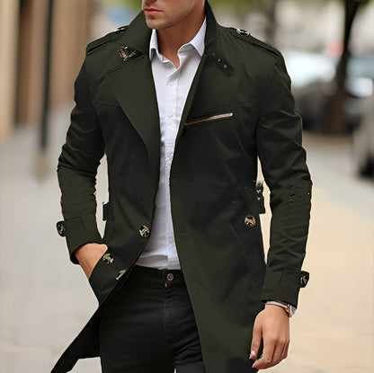 Ansel - Manteau trench stylé avec col classique pour hommes