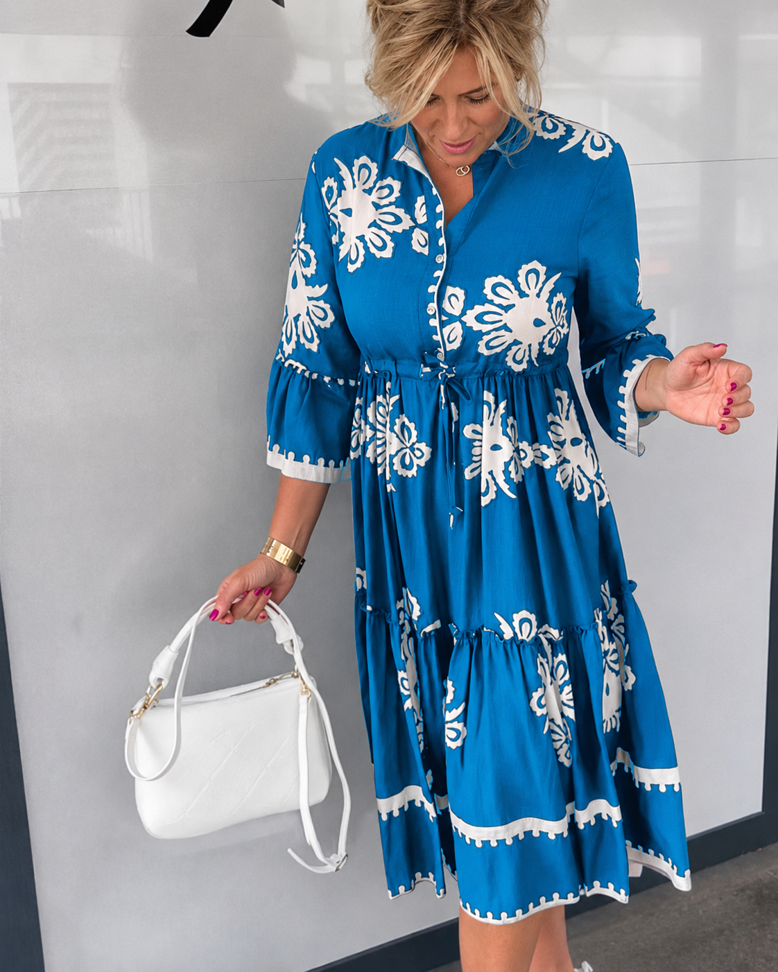 Lelia - Robe Chic à Demi-Boutons